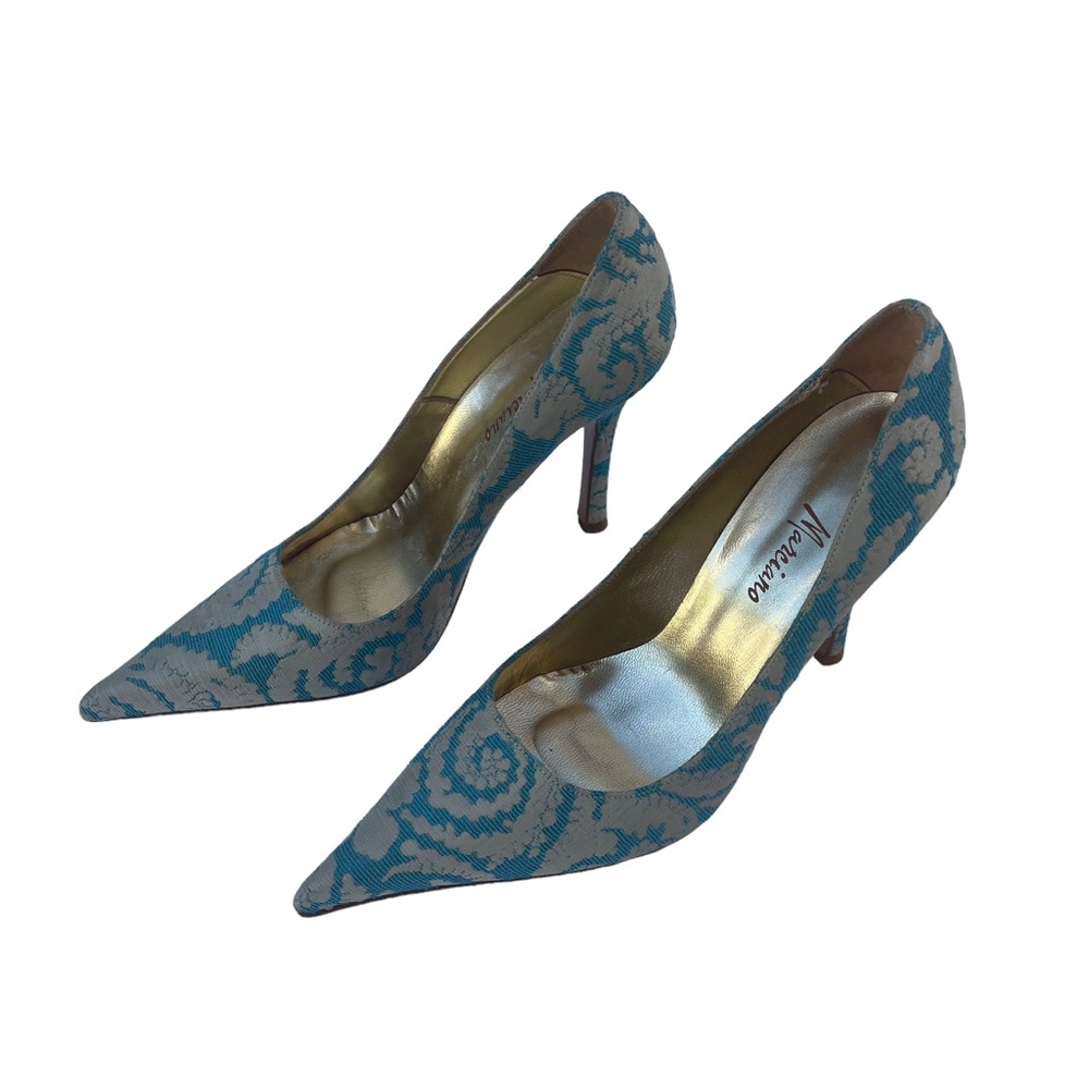 Marciano Satin Floral Print Stiletto Pumps 8.5 - Picture 3 of 9